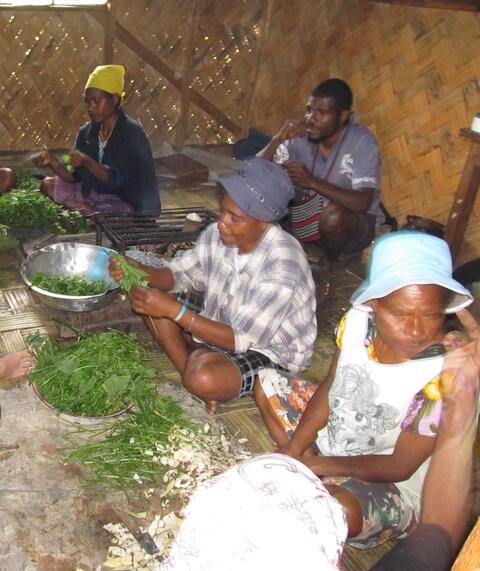 Preparing food