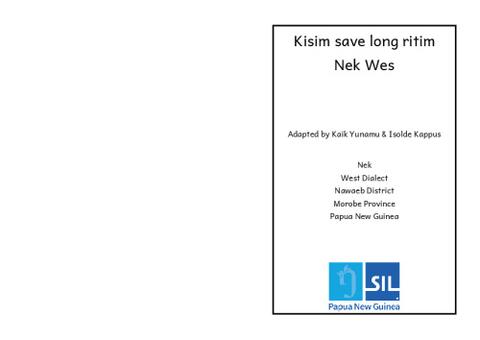 Kisim save long ritim Nek Wes