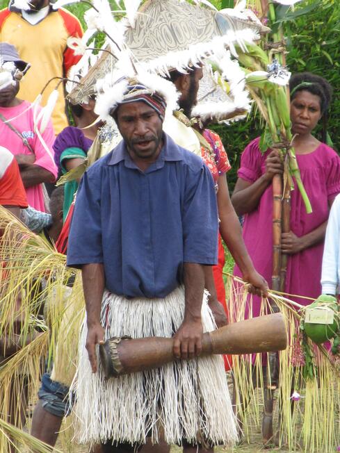 Man with a kundu