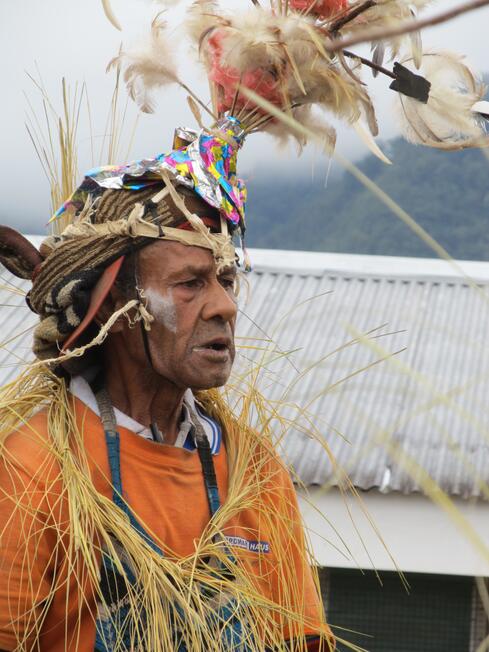 Man with head dress